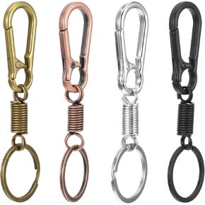 4Pcs Keychain Clips with O Rings, Quick Release Key Chain Ring Keyring Metal Keychain Clip Key Ring Key Chain Ring Keyring with Clip