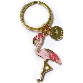Pink Flamingo Bird Keychain, Tropical Gifts for Women