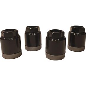 Muzzys Set of 4 Universal Black and Silver TPMS Sensor Air Valve Stem Mounting Nuts Replaces Schrader 20002 20003 20004 20031 20032 Dill 1100k 7020k 2030k Fits Most Vehicles That USE A TPMS NUT!
