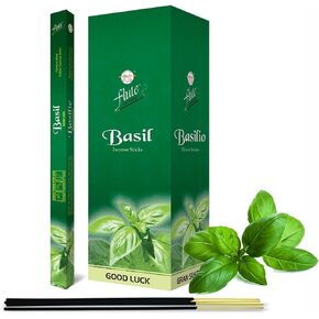 Flute Basil Incense Sticks for Good Luck & Blessing (8 Sticks/Pack, 25 Packs/Box, Total 200 Sticks Box) Best for Gifting