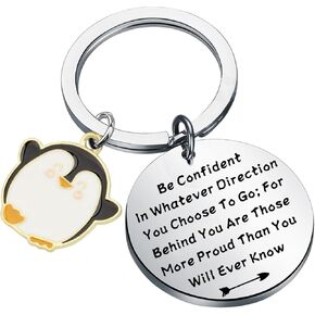 LQRI Penguin Themed Gifts Penguin Keychain Inspirational Penguin Gifts Penguin Lover Animal Lover Gift Penguin Friend Gifts