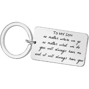 To My Son Keychain Gifts Stocking Stuffers for Son Presents For Sons Christmas Gifts for Son Stocking Stuffers for Teen Boys Kids Stocking Stuffers For Teen Teenage Keychain for Son Birthday