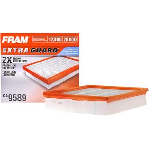 FRAM Extra Guard CA9589 Replacement Engine Air Filter for Select Dodge Ram Models, Provides Up to 12 Months or 12,000 Miles Filter Protection