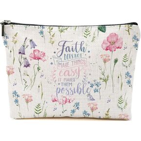 Regalos Cristianos, Regalos Cristianos Para Mujer Spanish Religious Gifts for Women Christian Makeup Bag Inspirational Gifts Bible Verse Bag for Pastor Wife Prayer Christmas