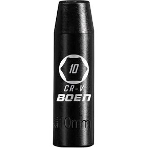 BOEN 3/8" Drive Deep Impact Sockets, Premium Impact Socket, 10mm Socket, Metric, 6 Point,Cr-V Steel with Laser Marking - Strong and Durable