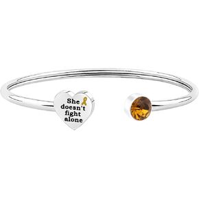 BNQL Endometriosis Cancer Gifts Bracelet Endometriosis Survivor Gift Endometriosis Warrior Bracelet She Doesn't Fight Alone