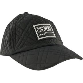 VERSACE JEANS COUTURE Black Signature Baseball Cap for Mens