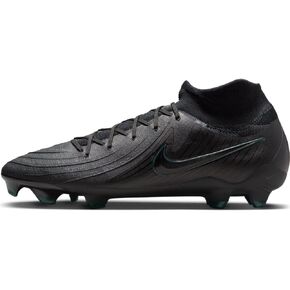 Nike Phantom Luna 2 Pro FG High-Top Soccer Cleats (FJ2575-002, Black/Deep Jungle/Black)
