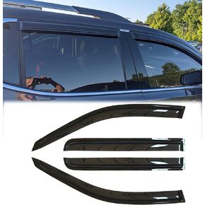 Original Side Window Wind Deflector, 4pcs Out-Channel Tape-On Nice Rain Guards Set, Window Visor fit for 2002-2009 Chevrolet Trailblazer (Not Ext Models) GMC Envoy (Not XL/XUV Models) 94733