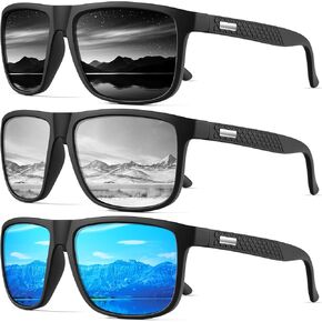 NSSIW Sunglasses-Men Polarized Mens-Sunglasses: Classic Sun Glasses with UV400 Protection for Driving Fishing Golf