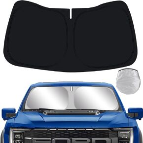 Car Sun Shade for Ford F-150 F150 2021 2022 2023 2024 2025 Lightning Auto Interior Accessories Foldable Sunshade Windshield Visor Foldable Cooler Protector Front Windows Cover Shield