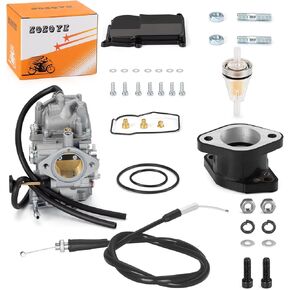 Carburetor Carb & Throttle Cable w/Intake Manifold for Yamaha Warrior 350 YFM350X 1993-2004
