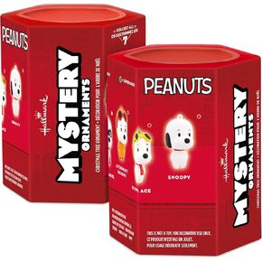 Hallmark Peanuts Tin Ball Christmas Ornaments, Set of 12