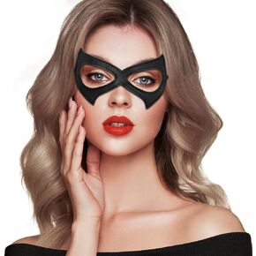 Cat Woman Mask, Cat Woman Accessories Halloween Masquerade Mask for Adult, Claw Gloves Leather Black Cat Eye Mask