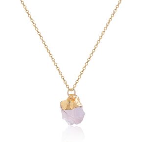 Crystal Necklace for Women, Handmade Gem Necklace 14K Gold Plated Healing Crystals and Stones Spiritual Jewelry Gifts for Women