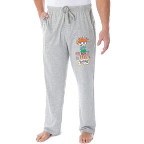 Nickelodeon Men's Rugrats Chuckie Finster Woke Up Like This Loungewear Sleep Bottoms Pajama Pants
