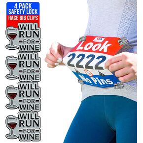 مشابك حدث المينا المعدنية من bibSNAPS - مشبك وقفل، حامل مريلة سباق غير مغناطيسي للعدائين، مشابك سباق قفل أمان للماراثون أو الترياتلون، حامل أرقام - 4 عبوات (My Race My Pace Turtle) in Kuwait