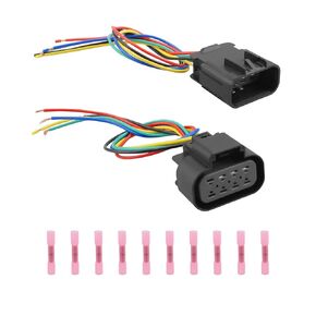 5Pin Male and Female Headlight Connectors Plug Wire Harness Fit for Chevy Silverado GMC Sierra 2014 2015 2016