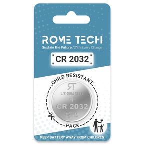 Rome Tech CR2032 Battery Replacement Compatible with Alpha Grillers Vegena, AMMZO EK-01, AWLKIM TBX-GGT Thermometer for Cooking, Grill, Oven, BBQ, Probe Thermometer for Kitchen
