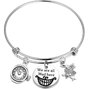 BNQL We're All Mad Here Bracelet Movie Quotes Bracelet Inspired Bracelet Jewelry Gifts (bracelet)