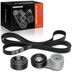 A-Premium Engine Serpentine Belt Drive Kit Compatible with Chevrolet Astro 91-95, G10 G20 G1500 92-95, G30 92-96, GP3500 93-96 & GMC G1500 G2500 92-95, G3500 92-96, Safari 91-95 - OHV 4.3L 5.0L 5.7L