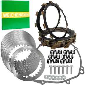 Clutch Kit Heavy Duty Springs & Cover Gasket Compatible with Yamaha R1 YZFR1 YZF-R1 2006 2007 2008 4C8-W001G-00-00