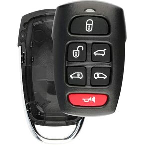 KeylessOption Keyless Entry Remote Key Fob Shell Case Cover Button Pad for Kia Sedona Mini Van Hyundai Entorage
