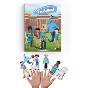 A Sweet Birthday Party - Rise Above Challenge Bundle Children's Stories 6 Finger Puppets for Interactive Story Telling - Story Book Full Color Illustrations.