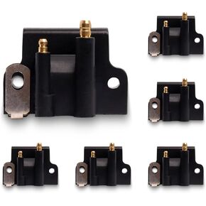 ENA Set of 6 Ignition Coil 582508 Compatible with Johnson Evinrude Outboard Motors 1985-2005 4-60HP 65-140HP 150-250HP 250-300HP 2-Stroke Carbureted Engines Replacement for 18-5179 183-2508 72010