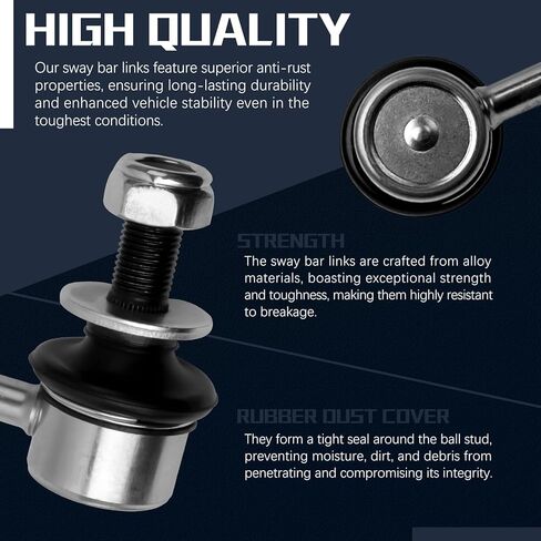 K750123 مثبت Sway Bar وصلات أمامية متوافقة مع لكزس 2013-2018 ES300h، 2013-2018 ES350، لتويوتا 2013-2018 أفالون، 2007-2017 كامري in Kuwait