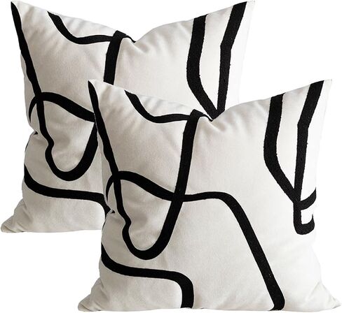DOKOT Modern Abstract Decorative Throw Pillow Cover 18x18 inch Square Cushion Case for Home Couch Sofa in Kuwait