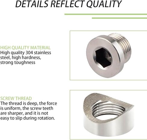 4 قطع من قاعدة مستشعر السيارة، M18 x 1.5 من الفولاذ المقاوم للصدأ المقاوم للصدأ ومقاوم لدرجات الحرارة العالية، قابس صواميل لحام من النوع المسنن، أجهزة قاعدة تركيب مستشعر من النوع المسنن، عالمية للسيارات (فضي) in Kuwait