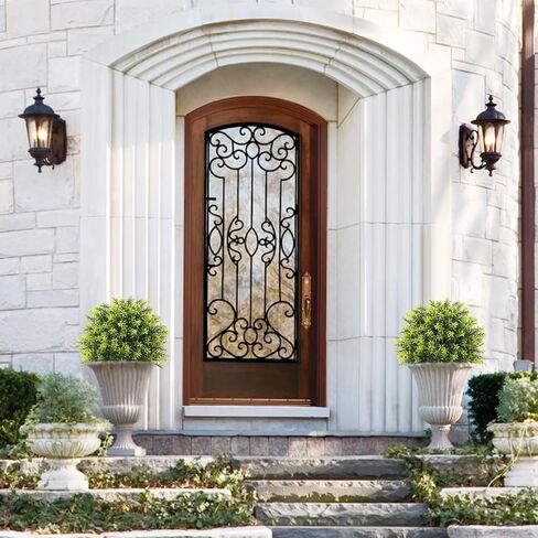 2ft Faux Plants Outdoor 24'', Topiary Trees Artificial Outdoor 2 Pack, Boxwood Topiary Outdoor UV Resistant Artificial Outdoor Plants Decor in Saudi Arabia