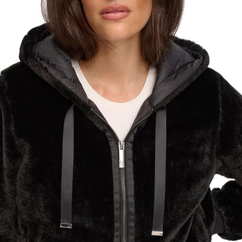 Andrew Marc womens Faux Fur Zip Up Hoodie in Saudi Arabia