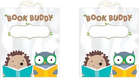 Creative Teaching Press Stick Kids Book Buddy Bags, CTP Classroom Supplies, Multi-Color, Pack of 6, 10 1/2" x 12 1/2" in Saudi Arabia