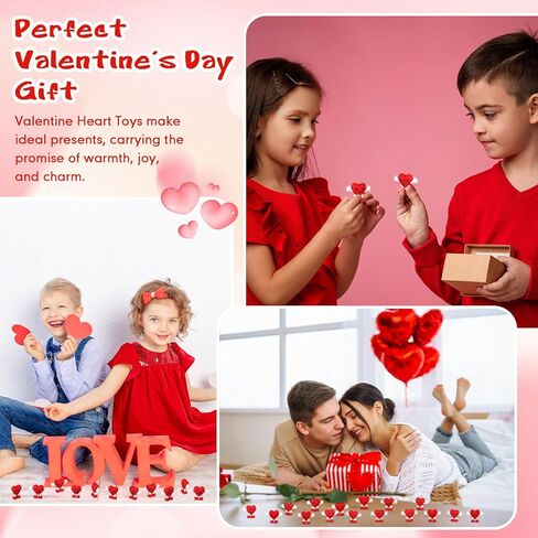 ألعاب قلب عيد الحب تمثال قلب مطاطي هدايا لحفلات عيد الحب تمثال قلب صغير ديكور مع تعبيرات الوجه هدية عيد الحب (أحمر) in Kuwait