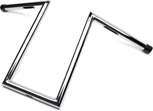 MoKitDora 10 بوصة ارتفاع 1 بوصة سمين 1 بوصة مشبك Chizeled المقود قضبان Z الكلاسيكية لـ Harley 07-later Sportster XL 883 1200 '06-'17 Dyna Street Bob FXDB '96-'07 Wide Glide FXDWG Yamaha Virago XV Honda، Chrome in Kuwait