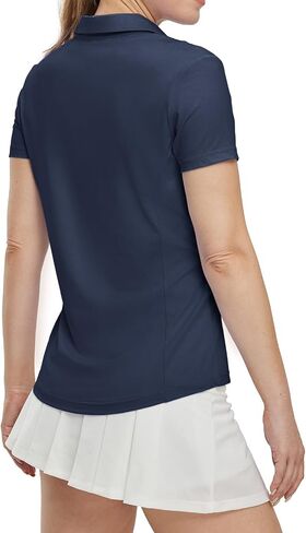 TBMPOY Women's Golf Polo Shirt Short Sleeve V-Neck Tennis Shirts Quick Dry UPF 50+ Sun Protection Collared Shirts in Kuwait
