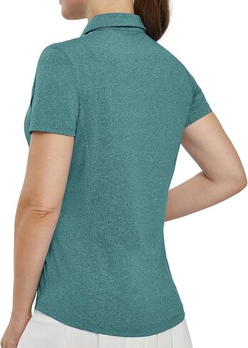 TBMPOY Women's Golf Polo Shirt Short Sleeve V-Neck Tennis Shirts Quick Dry UPF 50+ Sun Protection Collared Shirts in Kuwait