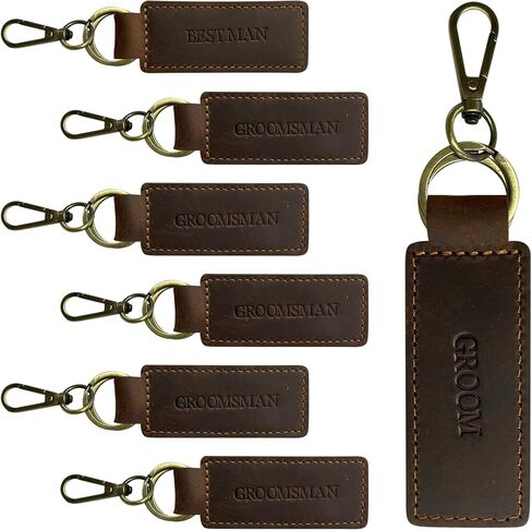 Groomsmen Gifts Bachelor Party Favors Decorations For Men 7 Pcs Groomsman Keychains.(GROOMSMAN) in Saudi Arabia