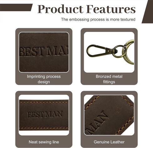 Groomsmen Gifts Bachelor Party Favors Decorations For Men 7 Pcs Groomsman Keychains.(GROOMSMAN) in Saudi Arabia