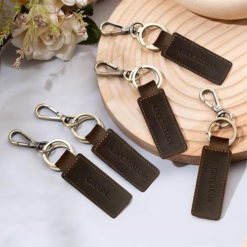 Groomsmen Gifts Bachelor Party Favors Decorations For Men 7 Pcs Groomsman Keychains.(GROOMSMAN) in Saudi Arabia