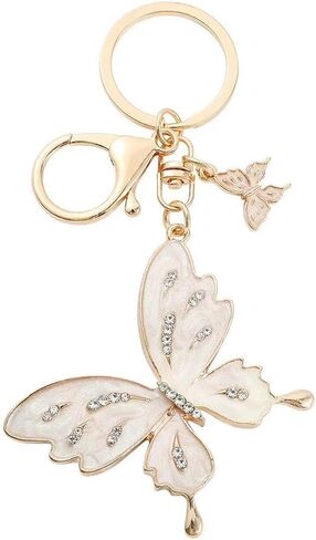 Rose Gold Butterfly Keychain with Crystals in Kuwait
