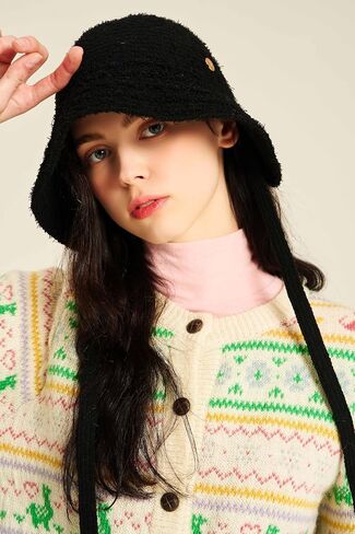 Tassel Knit Bonnet Hat Souris in Kuwait