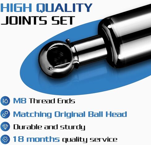ARANA 10MM Stainless Ball Socket Steel Ball End Fittings, with M8 Thread 4pcs Straight Detachable Lift Support Joint Connector in Kuwait