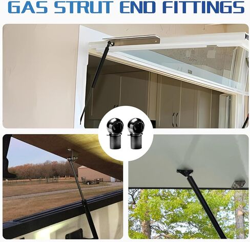 ARANA 10MM Stainless Ball Socket Steel Ball End Fittings, with M8 Thread 4pcs Straight Detachable Lift Support Joint Connector in Kuwait