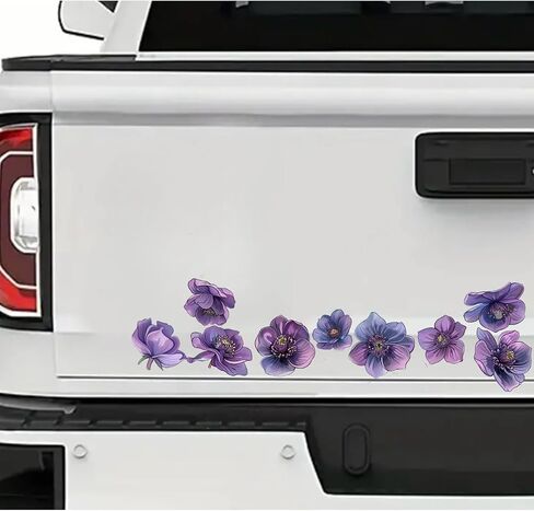 Hellebores Purple Flowers Set for Car Decal Waterproof Vinyl Peel and Stick, Beautiful Purple Hellebores Decor for Window Bumper Body Hood Bonnet Flower Decorative Car Sticker (Hellebore) in Saudi Arabia