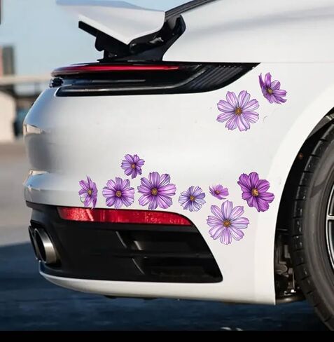 Hellebores Purple Flowers Set for Car Decal Waterproof Vinyl Peel and Stick, Beautiful Purple Hellebores Decor for Window Bumper Body Hood Bonnet Flower Decorative Car Sticker (Hellebore) in Saudi Arabia