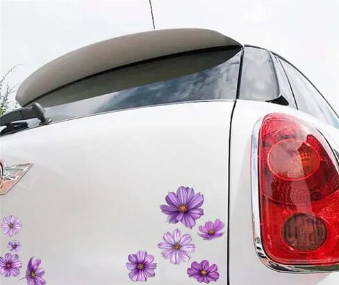 Hellebores Purple Flowers Set for Car Decal Waterproof Vinyl Peel and Stick, Beautiful Purple Hellebores Decor for Window Bumper Body Hood Bonnet Flower Decorative Car Sticker (Hellebore) in Saudi Arabia