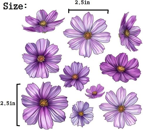 Hellebores Purple Flowers Set for Car Decal Waterproof Vinyl Peel and Stick, Beautiful Purple Hellebores Decor for Window Bumper Body Hood Bonnet Flower Decorative Car Sticker (Hellebore) in Saudi Arabia